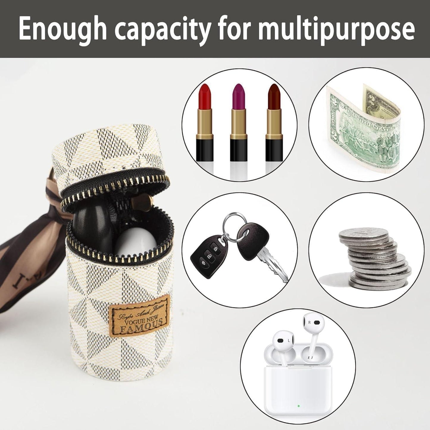 Mini Lipstick Case Keychain